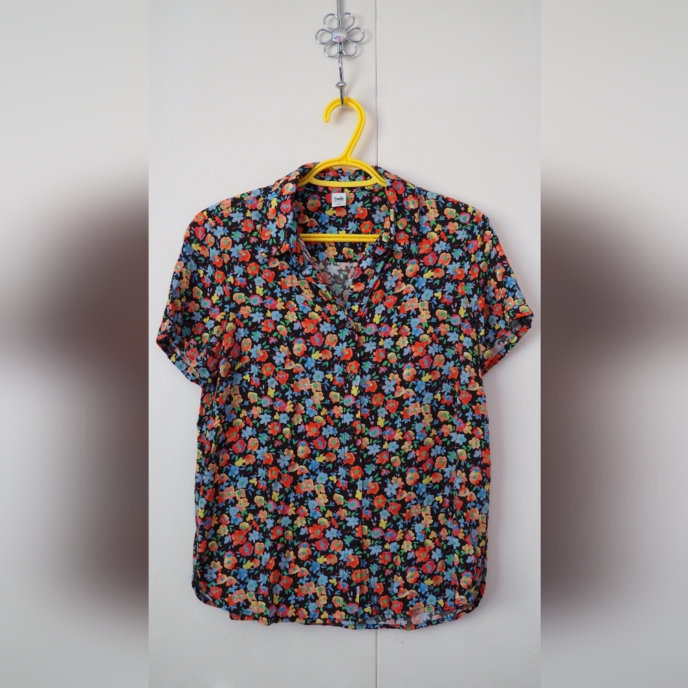 Twik Floral Button Down Shirt - Multicolor